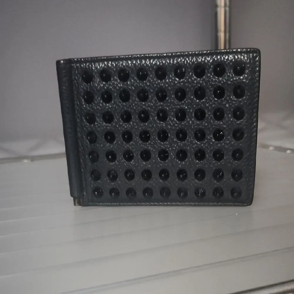 Louboutin Limited Edition Studded Bifold Wallet with Money Clip